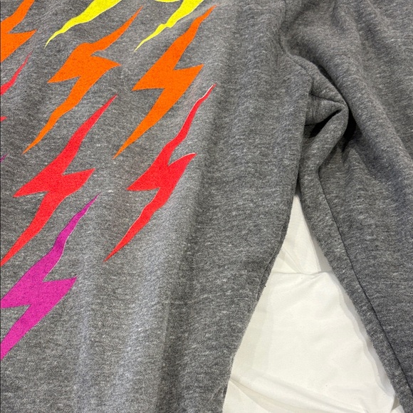 Aviator Nation Gray Joggers with Rainbow Lightning - Picture 6 of 6